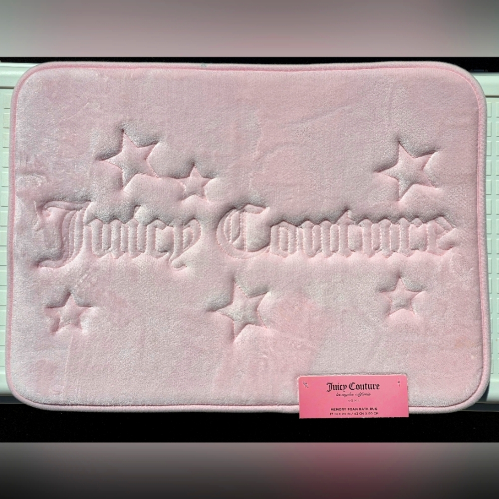 Juicy Couture Memory Foam Pink Bath Mat